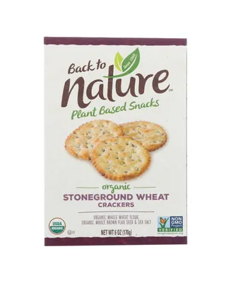 Back To Nature Crackers - Organic Stoneground Wheat - Case of 6