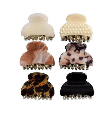 Women's Claw Clip Set of 6 - Fall Retro