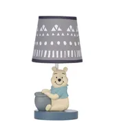 Lambs & Ivy Disney Baby Forever Pooh Gray Lamp with Shade & Bulb