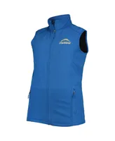 Men's Dunbrooke Royal Los Angeles Chargers Big and Tall Archer Softshell Full-Zip Vest