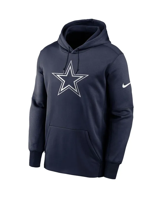 Dallas Cowboys Mitchell & Ness Gridiron Classics Training Room Half-Sleeve Pullover Hoodie - Silver/Navy