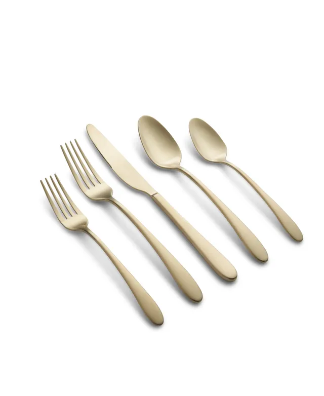 Satin Copper Silverware Set  Poet Copper Satin 20-Piece Set