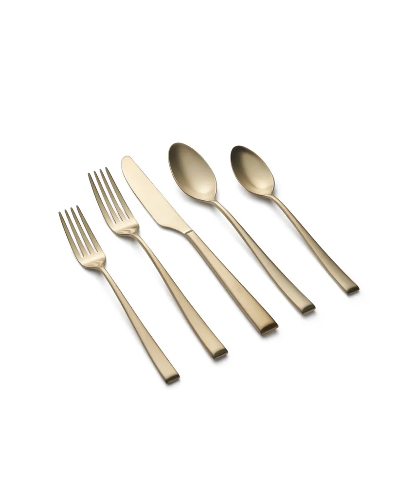 Cambridge Silversmiths Rise Satin Flatware Set, 20 Piece - Silver-Tone