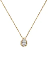 Diamond Pear Solitaire Pendant Necklace (1/4 ct. t.w.) in 14k Gold, 16" + 2" extender