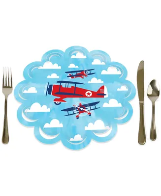 Taking Flight - Airplane Baby Shower & Birthday Party Table Decor Chargers 12 Ct