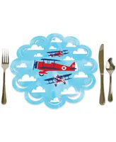Taking Flight - Airplane Baby Shower & Birthday Party Table Decor Chargers 12 Ct