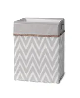 Lambs & Ivy Urban Jungle Gray/White Chevron Storage/Hamper