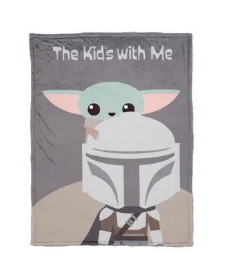 Lambs & Ivy Star Wars The Kids with Me Grogu/The Child/Baby Yoda Baby Blanket