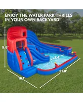 Sunny & Fun Inflatable Water Slide Park & Blow up Pool Kids Water Park