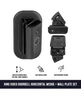 Wasserstein 35° to 55° Horizontal Adjustable Angle Mount and Wall Plate Compatible with Ring Video Doorbell Wired