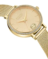 Versus Versace Women's Mar Vista Gold Ion-Plated Mesh Bracelet Watch 34mm