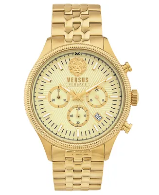 Versus Versace Men's Chronograph Colonne Ion Plated Stainless Steel Bracelet Watch 44mm