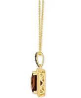 Le Vian Chocolate Quartz (2-3/4 ct. t.w.), Chocolate Diamonds (1/10 ct. t.w.) & Nude Diamonds (1/20 ct. t.w.) Adjustable Pendant Necklace in 14k Gold,