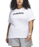 adidas Plus Cotton Crewneck Logo-Print Tee