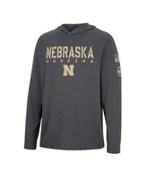 Men's Colosseum Charcoal Nebraska Huskers Team Oht Military-Inspired Appreciation Hoodie Long Sleeve T-shirt