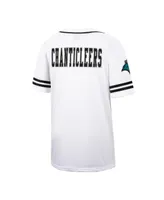 Men's Colosseum White Coastal Carolina Chanticleers Free-Spirited Full-Button Baseball Jersey