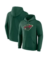 Men's Fanatics Green Minnesota Wild Primary Logo Pullover Hoodie