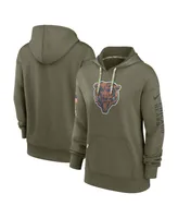 Women's Nike Olive Chicago Bears 2022 Salute To Service Performance Pullover Hoodie