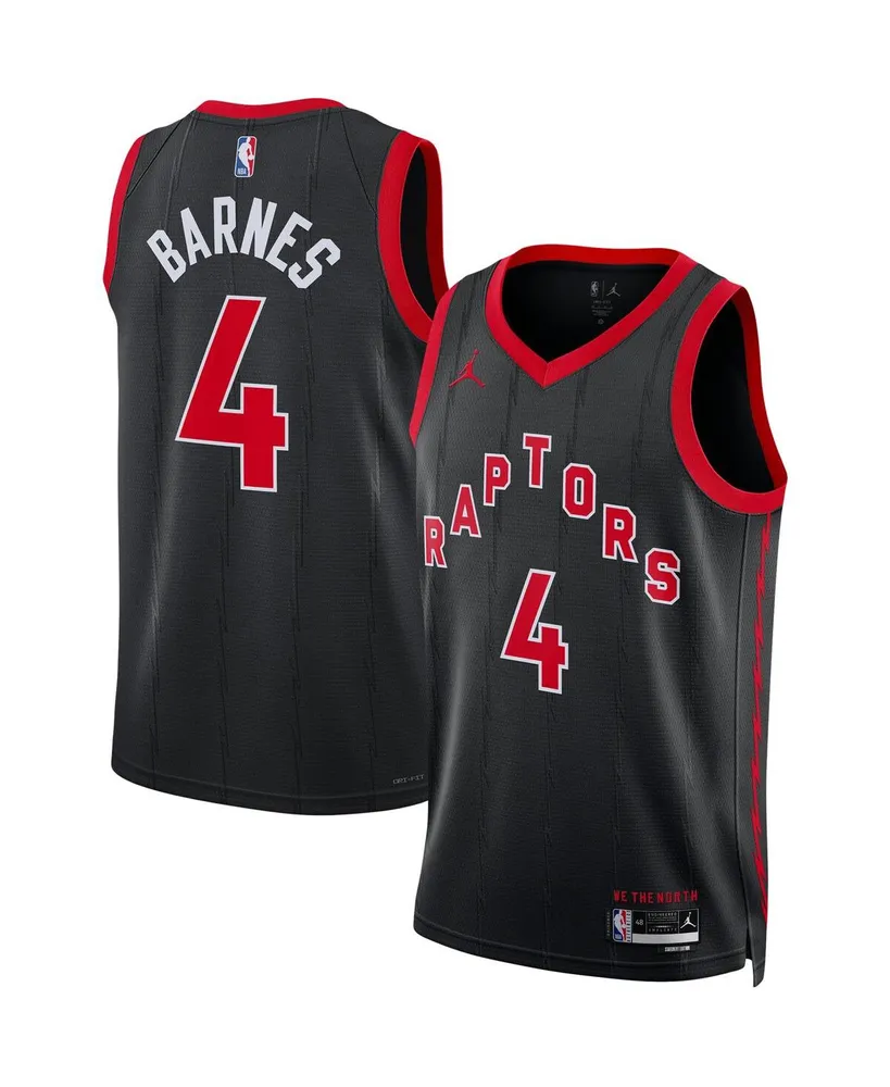 Men's Jordan Scottie Barnes Black Toronto Raptors Replica Swingman Jersey - Statement Edition