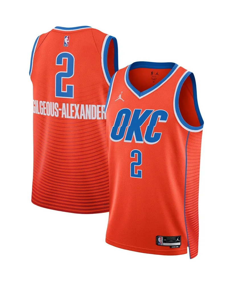 Men's Jordan Shai Gilgeous-Alexander Orange Oklahoma City Thunder Statement Edition Swingman Jersey