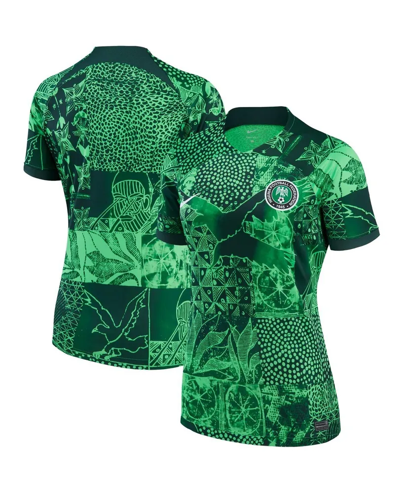 Women's Nike Green Nigeria National Team 2022/23 Home Breathe Stadium Replica Blank Jersey