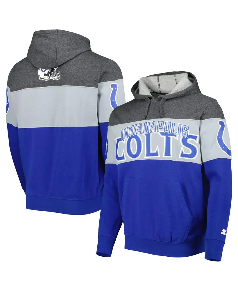 Men's Starter Royal/Heather Charcoal Buffalo Bills Extreme Pullover Hoodie