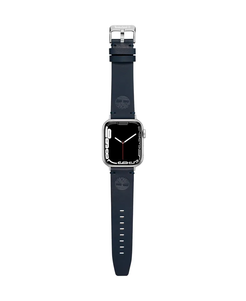 Timberland Unisex Ashby Dark Blue Genuine Leather Universal Smart Watch Strap 22mm