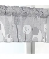 Bedtime Originals Elephant Love Gray Nursery Window Valance