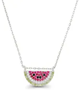 Macy's Cubic Zirconia Watermelon Necklace (3/4 ct. t.w.) in Sterling Silver