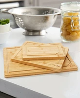 JoyJolt Bamboo 3 Piece Cutting Board Set