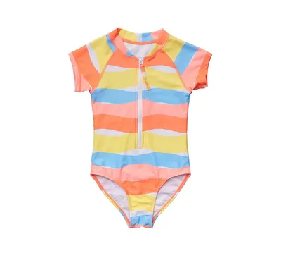 Toddler, Child Girls Good Vibes Ss Surf Suit