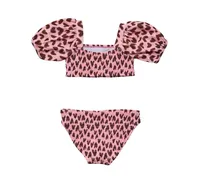 Toddler, Child Girls Wild Love Puff Sleeve Bikini