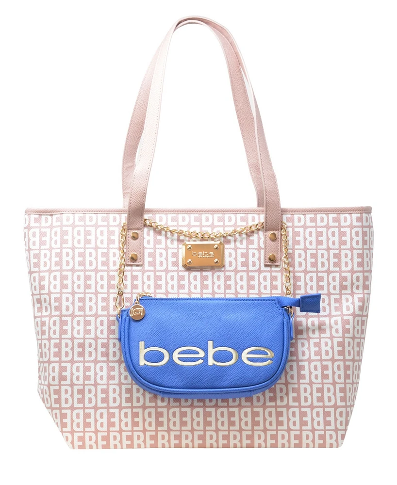 bebe Women's James Tote Bag, 2 Piece