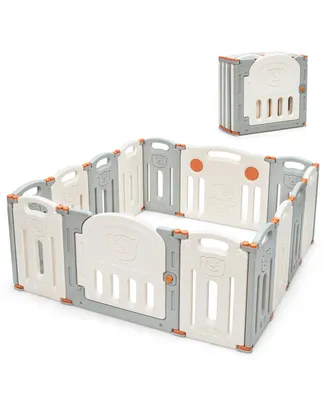 14 Panel Foldable Baby Playpen Kids Activity Center