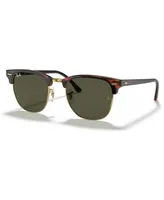 Ray-Ban Unisex Low Bridge Fit Sunglasses, RB3016F Clubmaster Classic 55