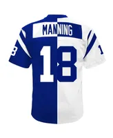 Big Boys and Girls Mitchell & Ness Peyton Manning White, Royal Indianapolis Colts Split Legacy Jersey