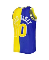 Men's Mitchell & Ness Tim Hardaway Royal, Gold Golden State Warriors Hardwood Classics 1990-91 Split Swingman Jersey