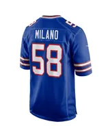 Men's Nike Matt Milano Royal Buffalo Bills Game Player Jersey