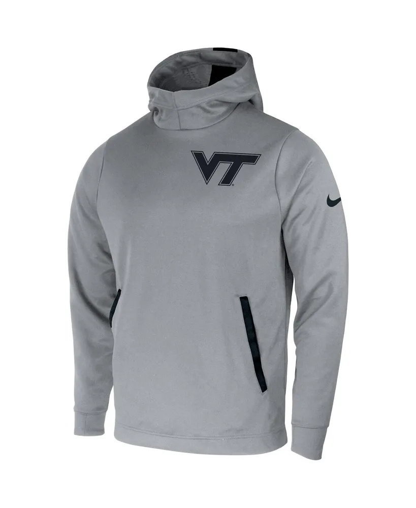 Men's Nike Gray Virginia Tech Hokies 2-Hit Performance Pullover Hoodie