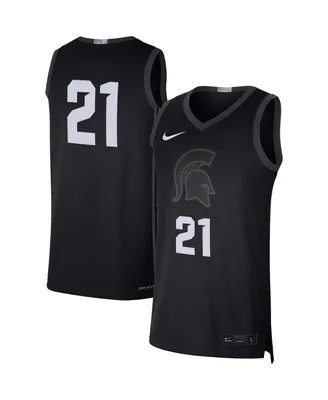 Men's Nike #21 Black Michigan State Spartans Limited Basketball Jersey