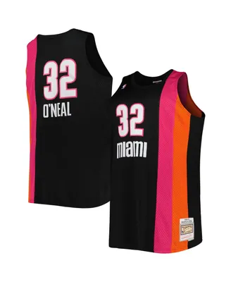 Men's Miami Heat Shaquille O'Neal Mitchell & Ness Pink/Black 2005