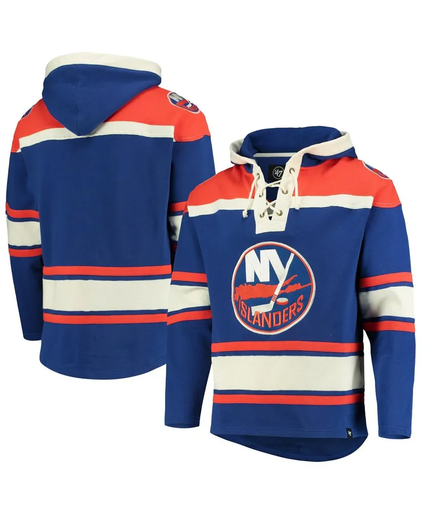 Men's '47 Brand Royal New York Islanders Superior Lacer Pullover Hoodie