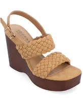 Journee Collection Women's Ayvee Platform Wedge Sandals