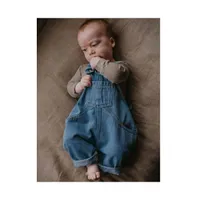 Baby Boy and Baby Girl Organic Cotton Oversized Denim Dungaree