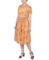 Ny Collection Women's Short Sleeve Smocked Waist Dress