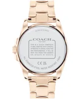 Coach Women's Greyson Quartz Rose Gold-Tone Stainless Steel Bracelet Watch 36mm - Rose Gold