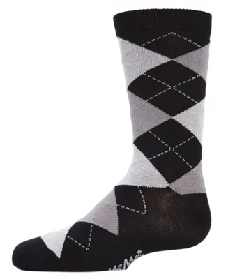 Boy's Classic Argyle Cotton Blend Crew Socks