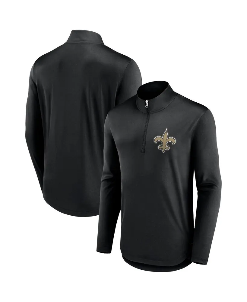 Men's Fanatics Black New Orleans Saints Tough Minded Quarter-Zip Top