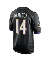 Men's Nike Kyle Hamilton Black Baltimore Ravens 2022 Nfl Draft First Round Pick Game Jersey