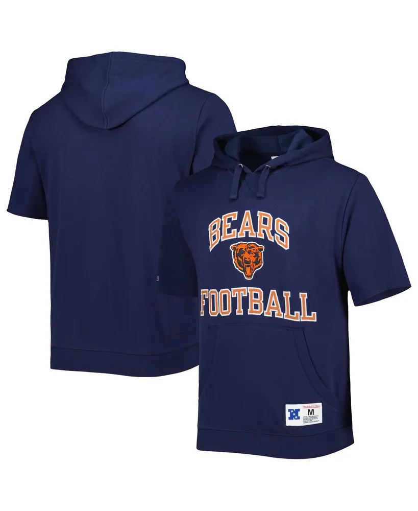 Chicago Bears Big & Tall Raglan Short Sleeve Pullover Hoodie - Heathered  Gray/Navy